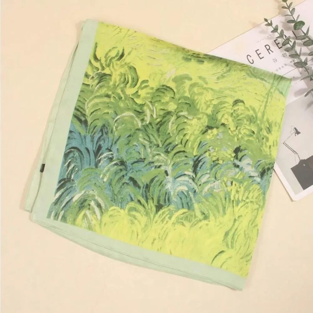 Elegant Green and Blue Scarf S6